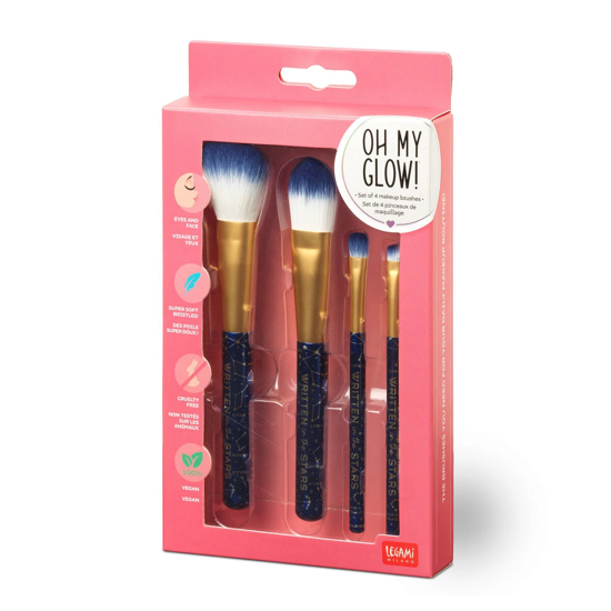 Picture of Set Of 4 Makeup Brushes - Star Oh My Glow! Legami