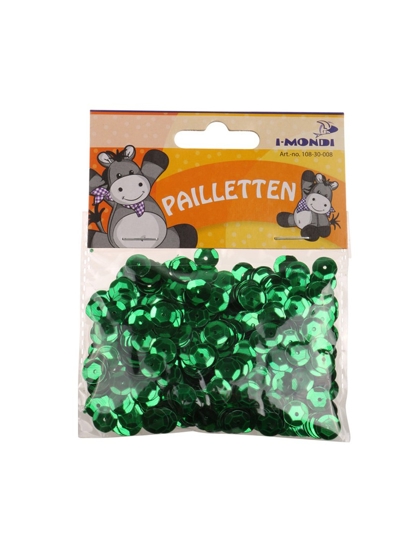 Picture of SPANGLES DECORATIVE GREEN COLOR 9 MM 15 G CLIPPONDI