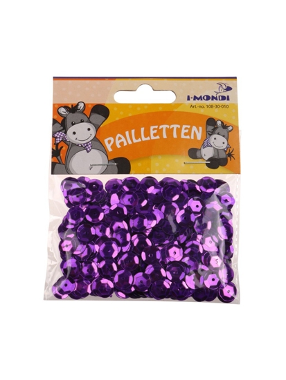 Picture of SPANGLES DECORATIVE PURPLE COLOR 9 MM 15 G CLIPPONDI