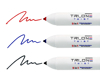 Picture of WHITEBOARD MARKER TRIO 3 IN 1 THICK 2MM WITH ROUND NOSE BLACK+BLUE+RED