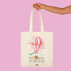 Picture of COTTON Tote BAG 42x38,5cm AIR BALLOON FOLLOW YOUR DREAMS THEY KNOW THE WAY LEGAMI