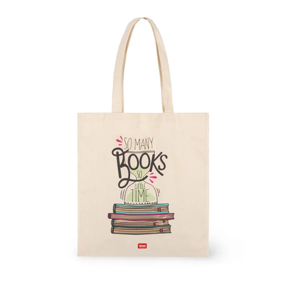 Picture of COTTON Tote BAG 42x38,5cm BOOKLOVER - SO MANY BOOKS, SO LITTLE TIME.. LEGAMI