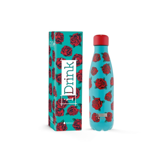 Picture of CANTEEN I DRINK ID0079 THERM BOTTLE 500ml TATOO ROSES