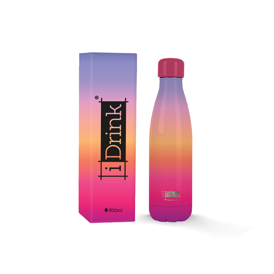 Picture of CANTEEN i DRINK ID0449 THERM BOTTLE 500ml SUNSET