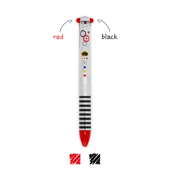 Picture of Pen Two Colour Ballpoint Robot - Click&Clack Legami