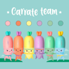 Picture of Set of 6 mini carrot-shaped highlighters - Carrate Team