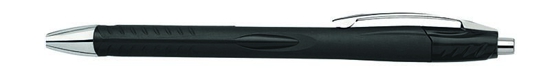 Picture of Pen UNIMAX AEROGRIP STEEL 1,0mm ballpoint with button Black