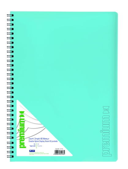 Picture of Supple Spiral PP Premium 60 sheets A4 Turquoise