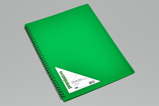 Picture of Supple Spiral PP Premium 60 sheets A4 Green