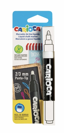 Picture of LIQUID CHALK MARKER CARIOCA MEDIUM 2.3MM WHITE