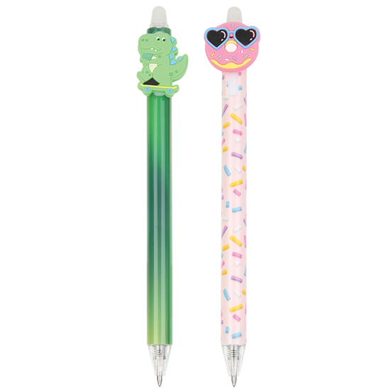 Picture of Gel Pen Erasable 2 Designs Dinosaur - Donuts CACTUS