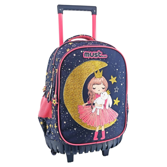 Picture of School Backpack Trolley Primary School Girl Moon Must 3 Cases