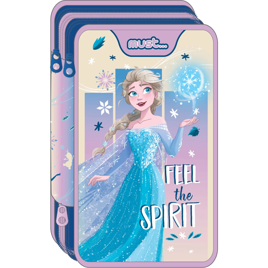 Εικόνα της Σχολική Κασετίνα Τριπλή Γεμάτη Disney Frozen Feel The Spirit Must