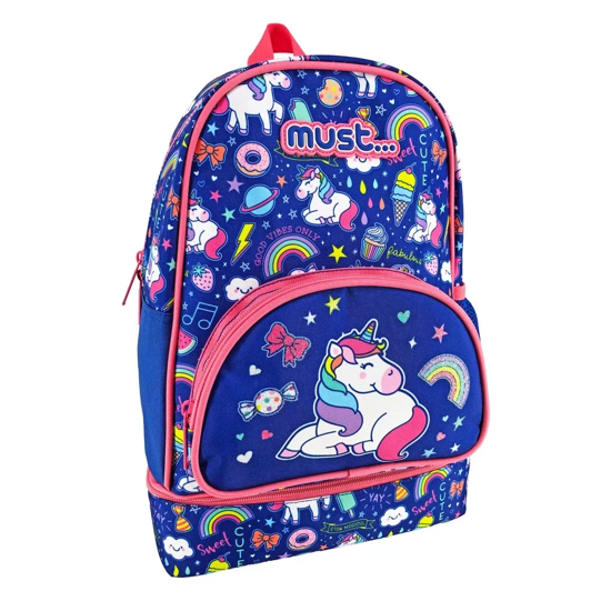 Picture of School Backpack Kindergarten Must Unicorn with Isothermal Food Case