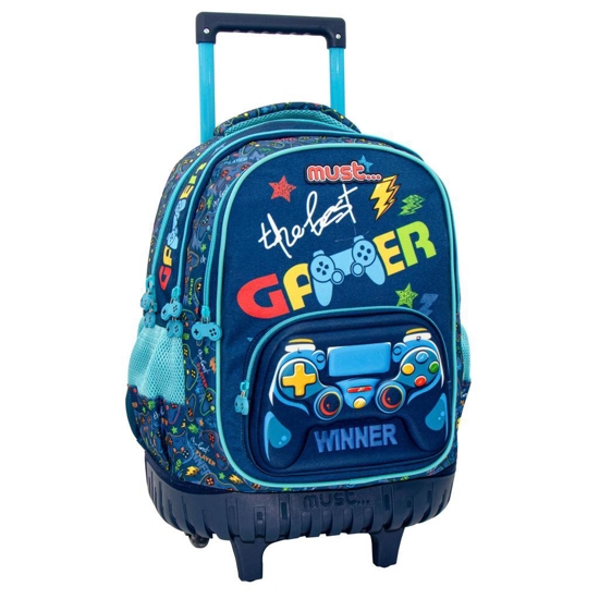 Picture of SCHOOL BAG TROLLEY PRIMARY SCHOOL THE BEST GAMER MUST 3 CASES