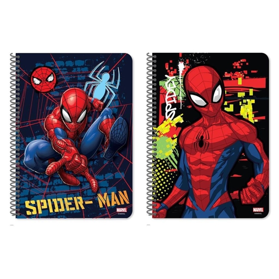 Picture of NOTEBOOK SPIRAL 17X25 2 SUBJECTS 60SH SPIDERMAN 2 DESIGNS