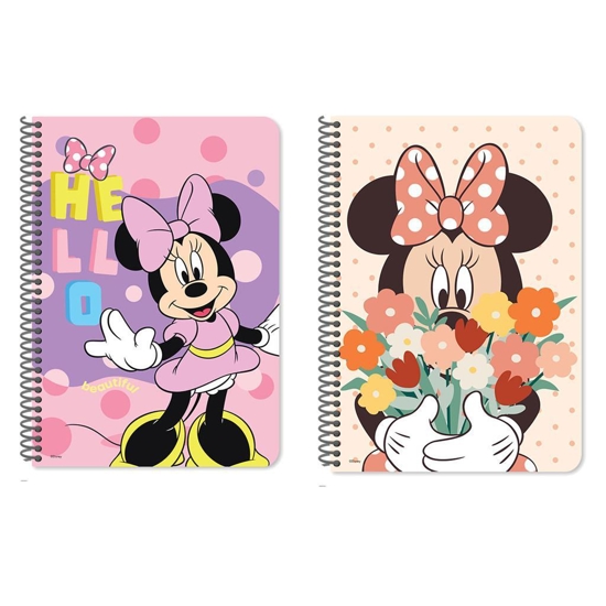 Picture of NOTEBOOK SPIRAL 17X25 2 SUBJECTS 60SH MINNIE 2 DESIGNS