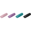 Picture of SET 2 ERASERS BUTTON IN A BAG BLACK-PETROL/PINK-PURPLE