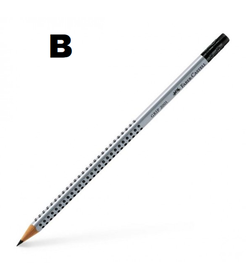 Picture of PENCIL GRIP WITH ERASER GRAY B