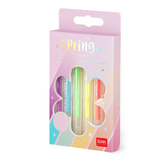 Εικόνα της Σετ 6 στυλό Mini Pastel Gel Spring is in the Air Legami