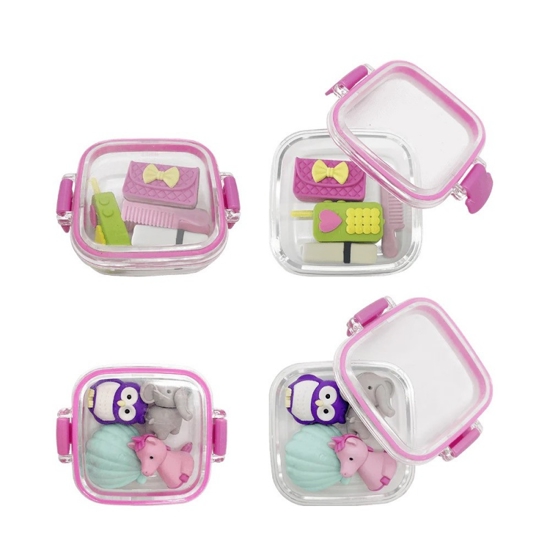 Picture of ΣΕΤ ERASER IN PLASTIC BOX 3-4 PIECES GIRL WOMEN ACCESSORIES - ANIMALS