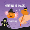 Picture of PEN BALLPOINT WITH LIGHT PUMPKIN - WRITING IS MAGIC LEGAMI