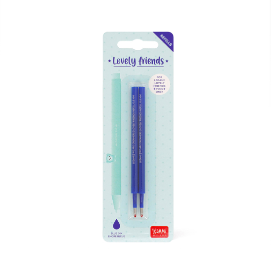 Picture of Set of 2 Gel Pen Spare Parts - Lovely Friends Legami Blue