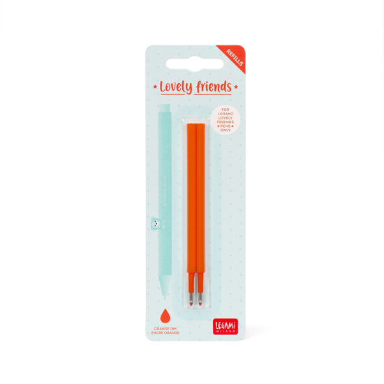 Picture of Set of 2 Gel Pen Spare Parts - Lovely Friends Legami Orange