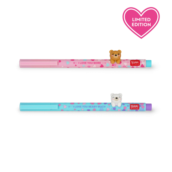 Εικόνα της Στυλό Gel Σετ 2 τεμ Beary in Love - Lovely Friends Limited Edition Legami