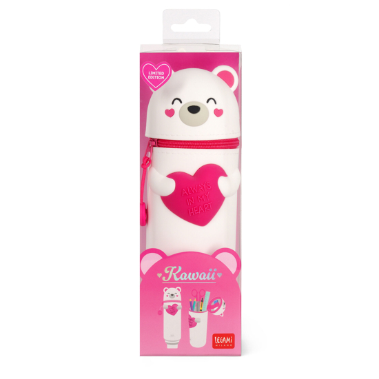 Picture of CASE - PENCIL CASE 2 IN 1 SILICONE ALWAYS IN MY HEART TEDDY BEAR LIMITED EDITION LEGAMI