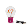 Picture of Lightbulb Shaped Table Lamp Planet Heart - Bulb Fiction Legami