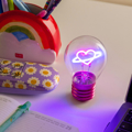 Picture of Lightbulb Shaped Table Lamp Planet Heart - Bulb Fiction Legami